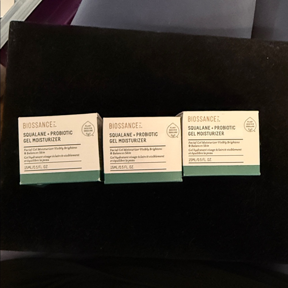 ⭐️(3)Biossance Squalane + Probiotic Gel Moisturizer .5floz 15ml each